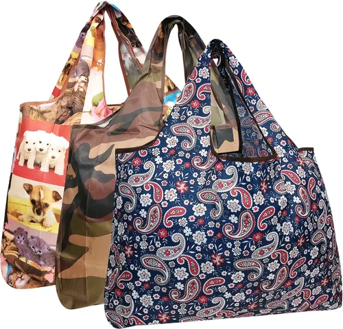 Vista 31 de Bowbear Bolsa de compras reutilizable de nailon plegable (juego de 3)