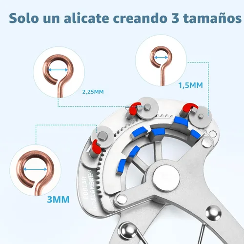 Vista 3 de Alicates Looper en un solo paso para la fabricación de joyas de 0.059 in-0.089 in-0.118 in Tamaño de bucle Herramienta de bucle de cuentas