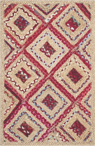 Vista 15 de Safavieh - Colección Cape Cod CAP354A - Tapete tejida a mano en algodón natural y azul, Yute