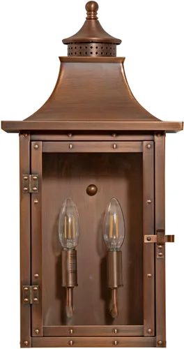 Vista 11 de Acclaim Lighting 8413AB Linterna vintage de latón sólido de una luz regulable montada en pared para exteriores clasificada para humedad con vidrio