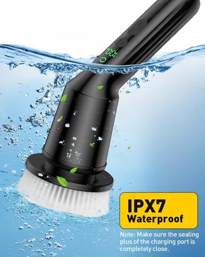 Vista 7 de Electric Spin Scrubber for Bathroom, Shower Scrubber with Long Handle