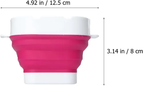Vista 4 de Lavadora de cepillo de silicona plegable – Taza de agua plegable portátil y lavabo para acuarela, acrílico, pintura al óleo Limpiador de pinceles