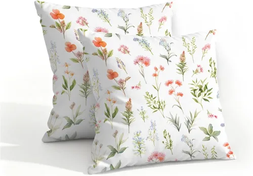 Vista 33 de Juego de 2 fundas de almohada impermeables para exteriores, 16 x 16 pulgadas, fundas de almohada decorativas de patio para muebles de jardín, sofá