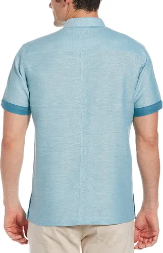 Vista 2 de Cubavera Camisa Guayabera de manga corta texturizada con dos bolsillos y botones para hombre