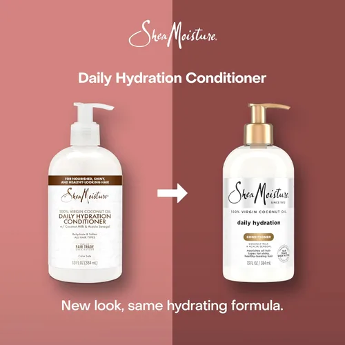 Vista 3 de SheaMoisture Acondicionador de Hidratación Diaria con Aceite de Coco 100% Virgen 13 fl. oz.