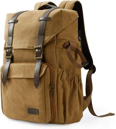 Vista 12 de BAGSMART - Mochila para cámara, mochilas de cámara DSLR para fotógrafos, mochila de fotografía impermeable antirrobo con compartimento para portátil