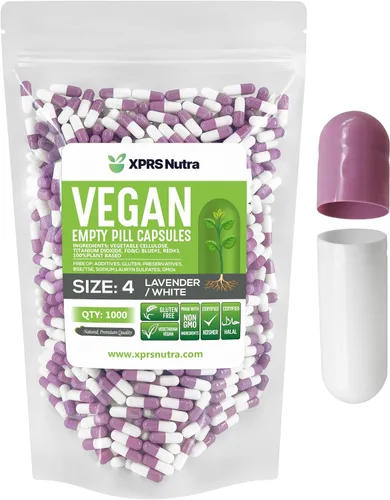 Vista 12 de XPRS Nutra Tamaño 4 Cápsulas vacías - 100 unidades de pequeñas cápsulas veganas vacías - Píldoras vegetarianas DIY para rellenar con vegetales - Agua
