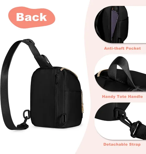 Vista 4 de Bolsa bandolera para cámara compatible con Polaroid Now 3ª/2ª generación, Flip, Now+, Go Gen 2, cámara de película instantánea, funda de transporte