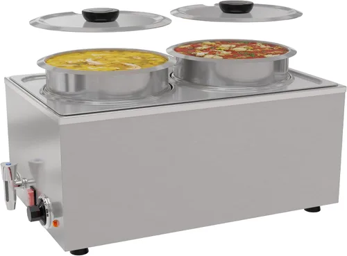 Vista 11 de KoolMore Calentador de alimentos comercial Bain Marie para encimera, estación de sopa y servidor de mesa de buffet con una sección de porción