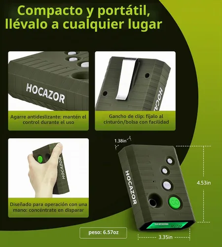 Vista 5 de HT01 Upgraded Shot Timer for Shooting Competition, 4 Modes for Tactical Training, with Loud Buzzer, Smart Sensors for Shooters Global Range
