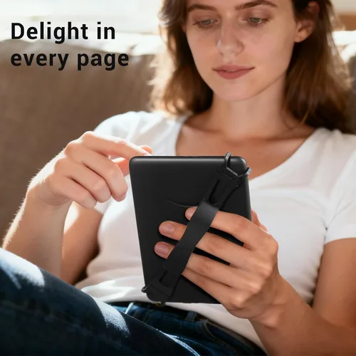 Vista 8 de CoBak Correa de mano para Kindle/Voyaga/Lenovo/Sony E-Book/Kindle Fire/Kobo/Tablets de 6-7.5", conveniente para la lectura antes de dormir, alta