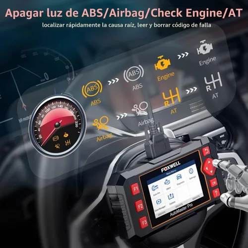 Vista 4 de Transmisión del ABS SRS del escáner NT604 Elite OBD2 del escáner del coche de FOXWELL Check Engine Code Reader for Cars and Trucks, Diagnostic