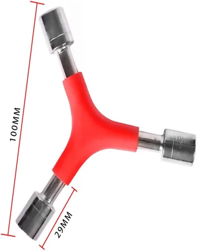 Vista 2 de Llave hexagonal para bicicleta de 3 vías en forma de Y, enchufe hexagonal tipo Y, llave hexagonal interior tipo Y, llave de vaso para bicicleta