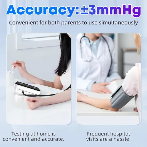 Vista 3 de GUAEVER Monitor de Presión Arterial Recargable Monitores de Presión Arterial para Brazo Superior para Uso Doméstico Pantalla Grande Máquina Bp