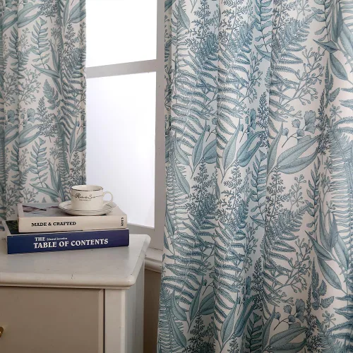 Vista 3 de Autum Dream - Cortinas opacas de felpilla para dormitorio, con pestaña trasera, bolsillo para barra, cortinas de granja con estampado floral