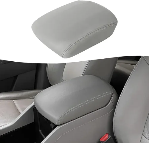 Vista 10 de KBH Funda para reposabrazos de consola central para Honda Pilot 2009-2015, accesorios interiores de cuero de vinilo, protector de cojín con bolsillo