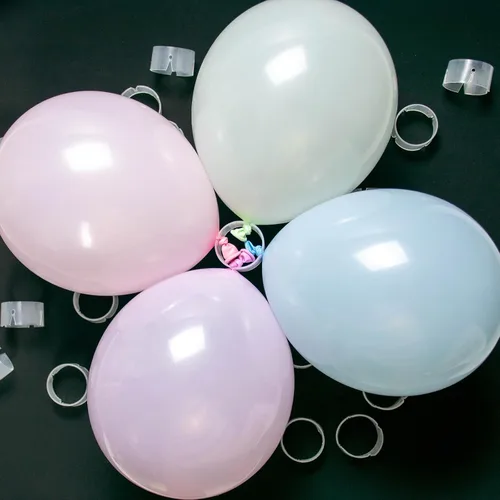 Vista 7 de 100 clips de anillo para soporte de globos, columnas, arcos, torre, lazos de plástico para arco, suministros de fiesta, pequeñas herramientas