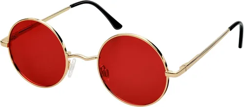 Vista 70 de KANASTAL Gafas de sol redondas polarizadas para mujeres y hombres, estilo hippie con protección UV400