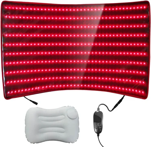 Vista 10 de BestQool Cinturón de Terapia de Luz Roja, Terapia de Luz Infrarroja y Terapia de Luz Roja para el Cuerpo, Almohadillas Envolventes Portátiles
