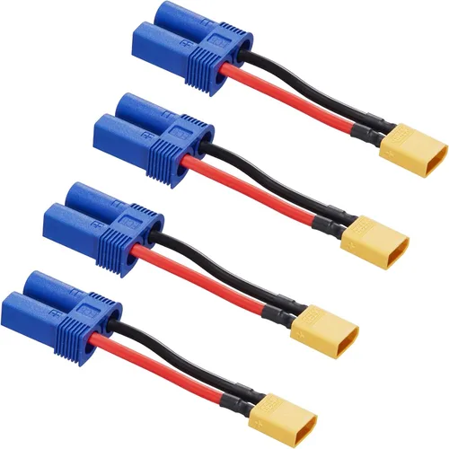 Vista 11 de Conector hembra 10AWG Ec5 a SAE, paquete de 2 cables SAE a EC5 de alimentación automotriz, adecuado para batería solar de coche, 5.9 in