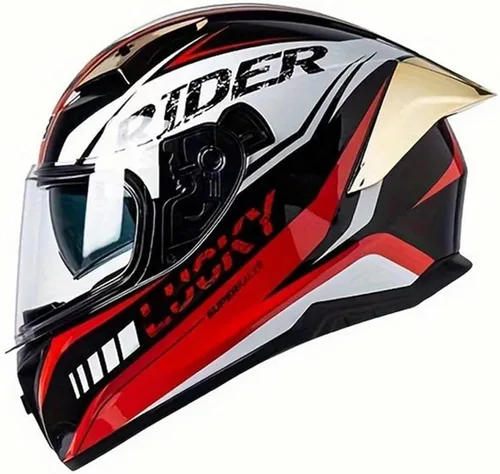 Vista 9 de Cascos de cara completa de motocicleta para hombres y mujeres, cascos aprobados por el DOT para adultos, motocicleta deportes de motor con doble