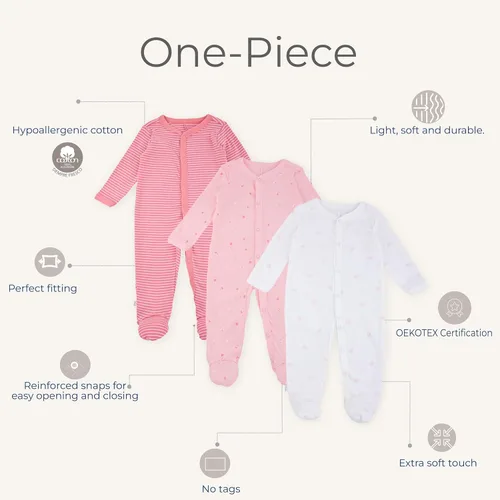 Vista 4 de Long-sleeved Sleep 'N Play footie for baby Boy I 2 pack thermal footies