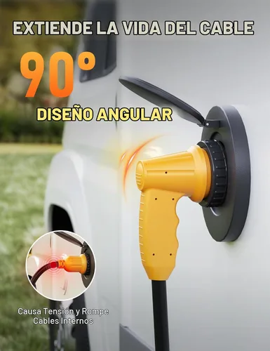Vista 2 de MECMO Adaptador de 30 amperios a 110 RV con conector de bloqueo, cable de enchufe de alimentación NEMA 5-15P a L5-30R, adaptador doméstico de 15 A