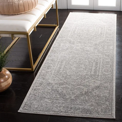 Vista 25 de SAFAVIEH ADR108B - Tapete de la colección Adirondack, 2 pies 1 pulgada x 6 pies, marfil y plateado, diseño de medallón oriental, no desprende