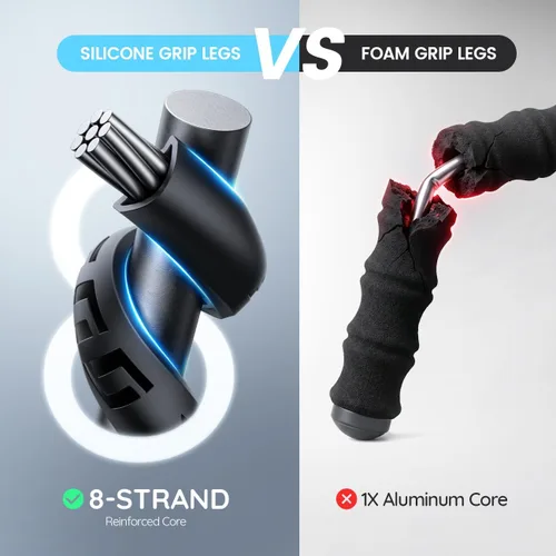Vista 2 de Lamicall Trípode para iPhone - Trípode Flexible para Teléfono 3 en 1 con Control Remoto Inalámbrico - Soporte de Trípode para iPhone para Grabación