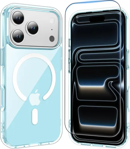 Vista 78 de Funda transparente para iPhone 11 con protector de pantalla, compatible con Magsafe, antiamarilleo, protección de grado militar, a prueba de golpes