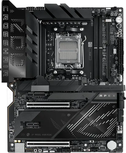 Vista 6 de ASUS ROG Crosshair X870E APEX AMD X870E AM5 ATX Placa Base, AI Avanzado Listo para PC, 18+2+2 Etapas, DDR5, Ventilador de Memoria ROG, Tarjeta ROG