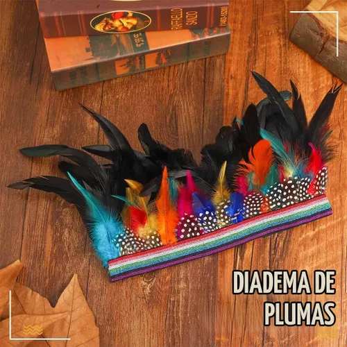 Vista 2 de Diadema de plumas, tocado indio, tocado de corona, tocado de carnaval, accesorios para el cabello para mujer