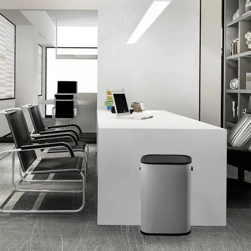 Vista 8 de Fashionwu Basurero de cocina de 55 litros/14.5 galones, bote de basura automático con sensor de movimiento y sin tacto, diseño silencioso
