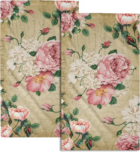 Vista 39 de Giwawa Juego de 2 toallas de mano vintage con diseño de oso y ciervo, diseño de alce y árbol, toalla de cara súper suave para baño, cocina, hombre