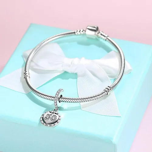 Vista 3 de Eternalll - Abalorio de plata de ley 925 con número 21, 30, 40, 50, 60, 925, para pulseras Pandora
