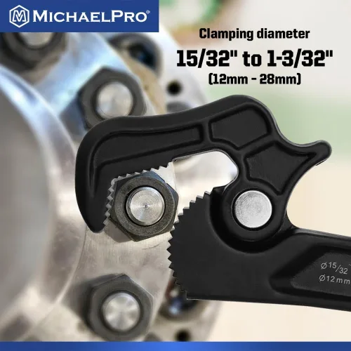 Vista 2 de [Usado] MichaelPro Llave de tubo autoajustable, Llave de tubería multifunción ajustable de 8 pulgadas, llave de plomería con diámetro de sujeción
