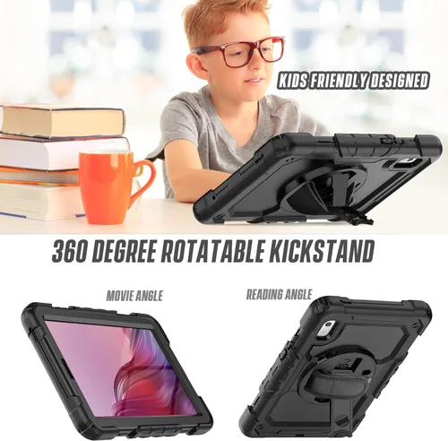 Vista 3 de SIBEITU Funda compatible con Lenovo Tab M9 TB-310FU 2023 con protector de pantalla para bolígrafo, funda de protección de tres capas a prueba
