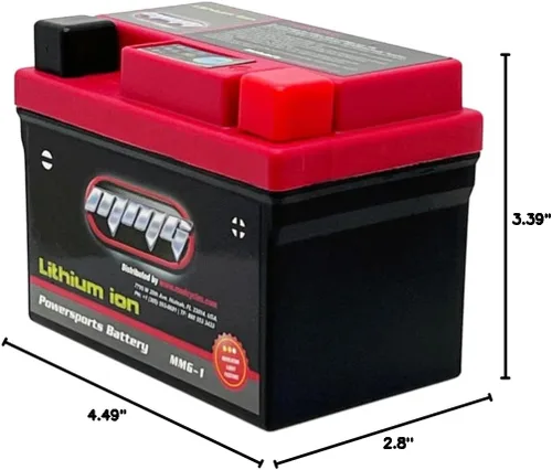 Vista 7 de Batería sellada de iones de litio MMG Powersport 12V 120CCA, reemplazo para YTX4L-BS YTX5L-BS YTZ5S para motocicletas, scooters, ATV, UTV