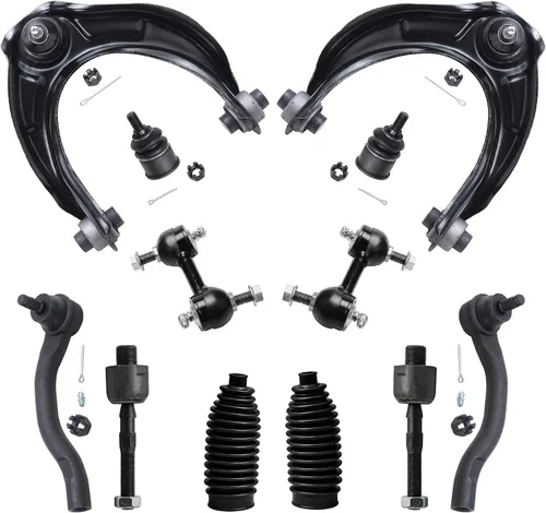 Vista 31 de Detroit Axle - Kit de extremo de 12 piezas para Ford Explorer Mercury Mountaineer 1998-2001 1999 2000, 2 brazos de control delanteros superiores