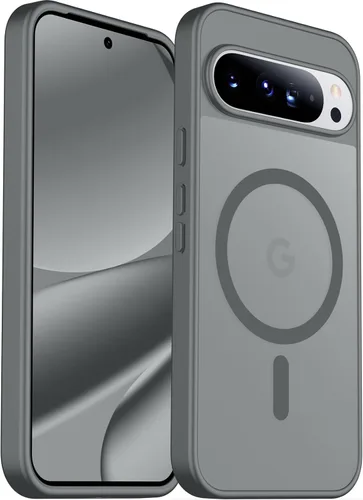 Vista 47 de SPIDERCASE Funda magnética para Google Pixel 9A, protección contra caídas de grado militar, delgada, translúcida, mate, a prueba de golpes