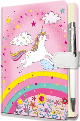 Vista 20 de Diario Blue Jay para niñas, regalo para adolescentes, niños, diario con bolígrafo y cierre magnético, 192 páginas para escribir, cuaderno forrado