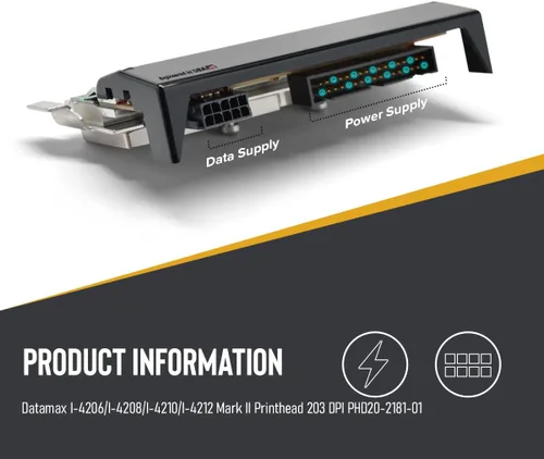 Vista 4 de Parkwell Cabezal de impresión compatible Datamax PHD20-2181-01 compatible para impresoras I-4206 I-4208 Resolución de 203 DPI