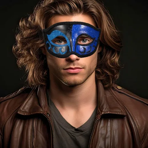 Vista 4 de MYSEUNI 2024 Nueva máscara de mascarada para hombres, máscara veneciana retro para hombre, para fiesta de Halloween, Mardi Gras, baile de máscaras
