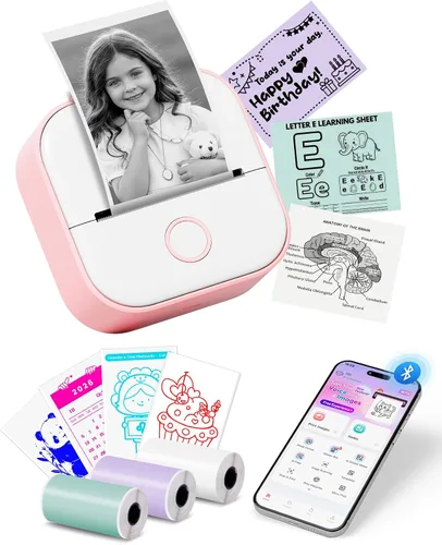 Vista 16 de Memoking Mini impresora - impresora adhesiva T02 máquina sin tinta del Negro