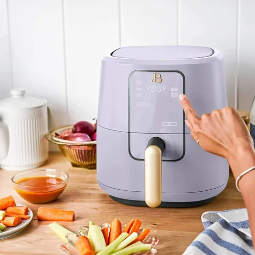 Vista 6 de Beautifu - Freidora de aire digital de 3 cuartos de galón con tecnología TurboCrisp, diseño compacto de encimera con 4 ajustes preestablecidos