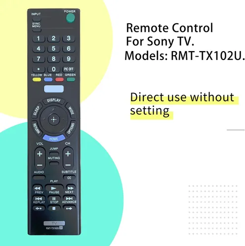 Vista 3 de RMT-TX102U - Mando a distancia de repuesto para Sony TV RMT-TX100U RMT-TX300U 32R500C 40R510C 48R510C KDL40R510C KDL-55W800C KDL40R530C KDL-48W650D