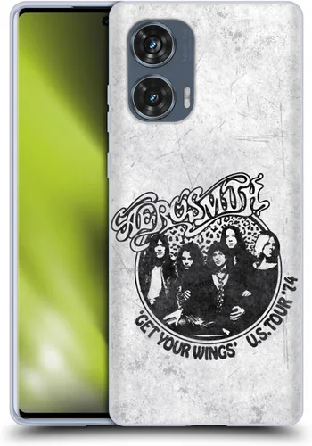 Vista 52 de Head Case Designs Officially Licensed Aerosmith 1987 Permanent Vacation Black and White Gel Case [Military Grade Protection] Compatible with Moto E7