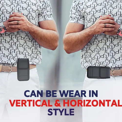 Vista 6 de Funda para iPhone SE, 8 7 6s 6 - Funda para cinturón de teléfono celular con clip para hombre, bolsa de nailon resistente