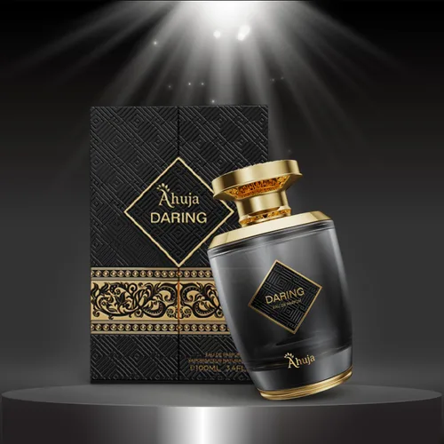 Vista 7 de AHUJA Daring Eau De Parfum de 3.4 onzas líquidas – Perfume de larga duración para hombres con pimienta y cítricos, geranio y pachulí – Fragancia