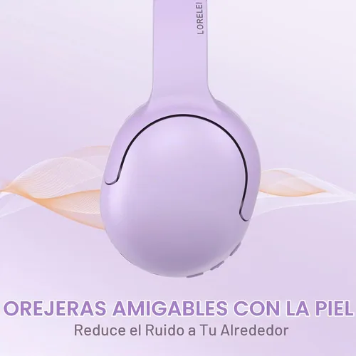 Vista 5 de LORELEI B-E5 - Auriculares Bluetooth para niños, auriculares inalámbricos para niños, plegables, 40 horas de reproducción, micrófono incorporado